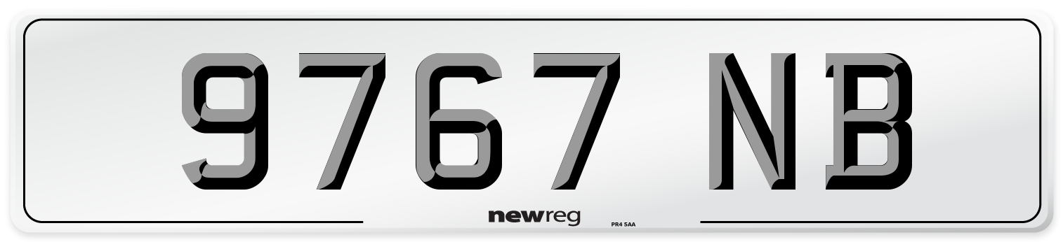 9767 NB Number Plate from New Reg